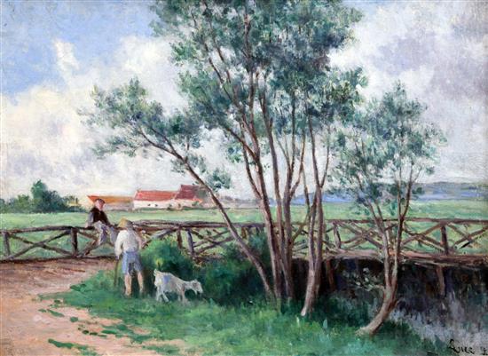 Maximilien Luce (1858-1941) Le Pont ..., 21.25 x 28.75in. Provenance: Sothebys Sale 4th December 1991, Lot 125